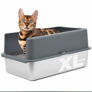 Stainless steel XL Cat Litter Box